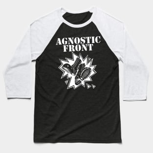 Agnostic Front White Design Baseball T-Shirt